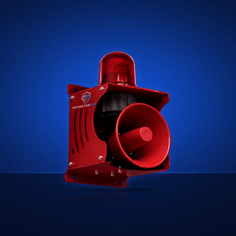 PerimeterEye siren and strobe in red
